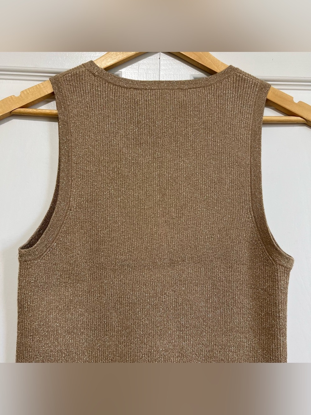 Lilly Pulitzer Esli Sleeveless Sweater Tank in Sand Bar Metallic Size Medium - Picture 7 of 13